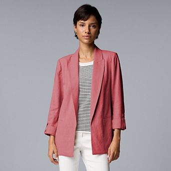 Petite Simply Vera Vera Wang Roll-Tab Easy Blazer