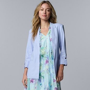 Petite Simply Vera Vera Wang Roll-Tab Easy Blazer