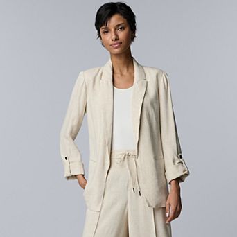 Petite Simply Vera Vera Wang Roll-Tab Easy Blazer