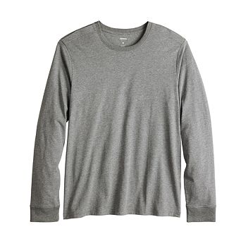 Men's Adaptive Sonoma Goods For Life® Easy Dressing Long Sleeve Crew Tee
