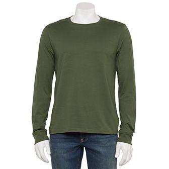 Men's Adaptive Sonoma Goods For Life® Easy Dressing Long Sleeve Crew Tee