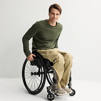 Men's Sonoma Goods For Life® Adaptive Easy Dressing Long Sleeve Crew Tee
