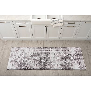 World Rug Gallery Distressed Traditional 18'' x 47'' Anti-Fatigue Mat