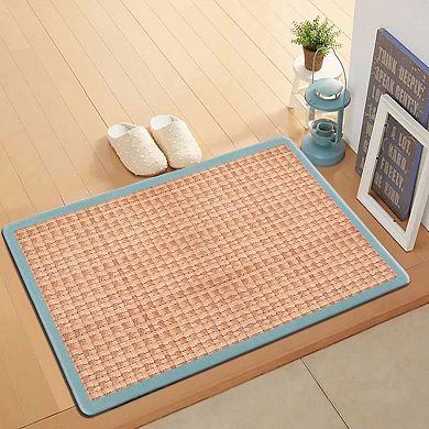 World Rug Gallery Natural Border Anti-Fatigue Mat