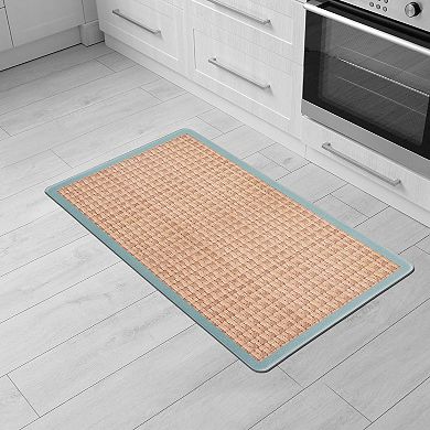 World Rug Gallery Natural Border Anti-Fatigue Mat
