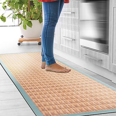 World Rug Gallery Natural Border Anti-Fatigue Mat