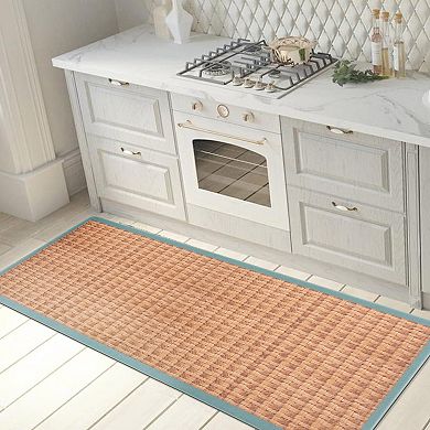World Rug Gallery Natural Border Anti-Fatigue Mat