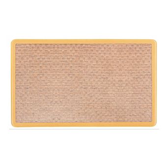 World Rug Gallery Natural Border Anti-Fatigue Mat
