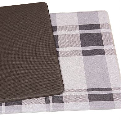 World Rug Gallery Plaid Anti-Fatigue Mat