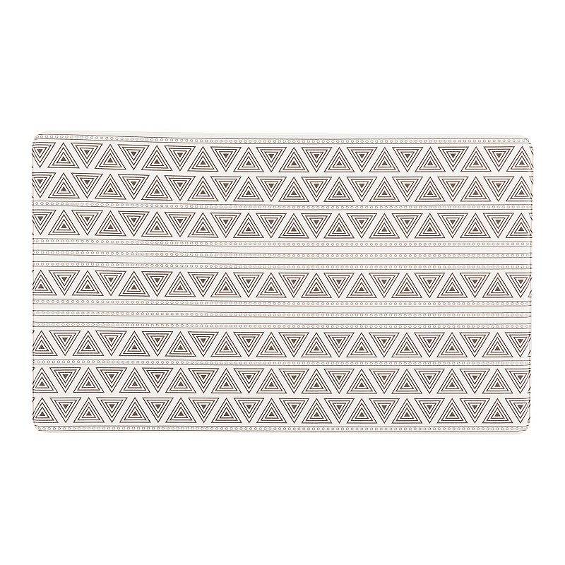 World Rug Gallery Boho Geometric Anti-Fatigue Mat, Grey, 18X30