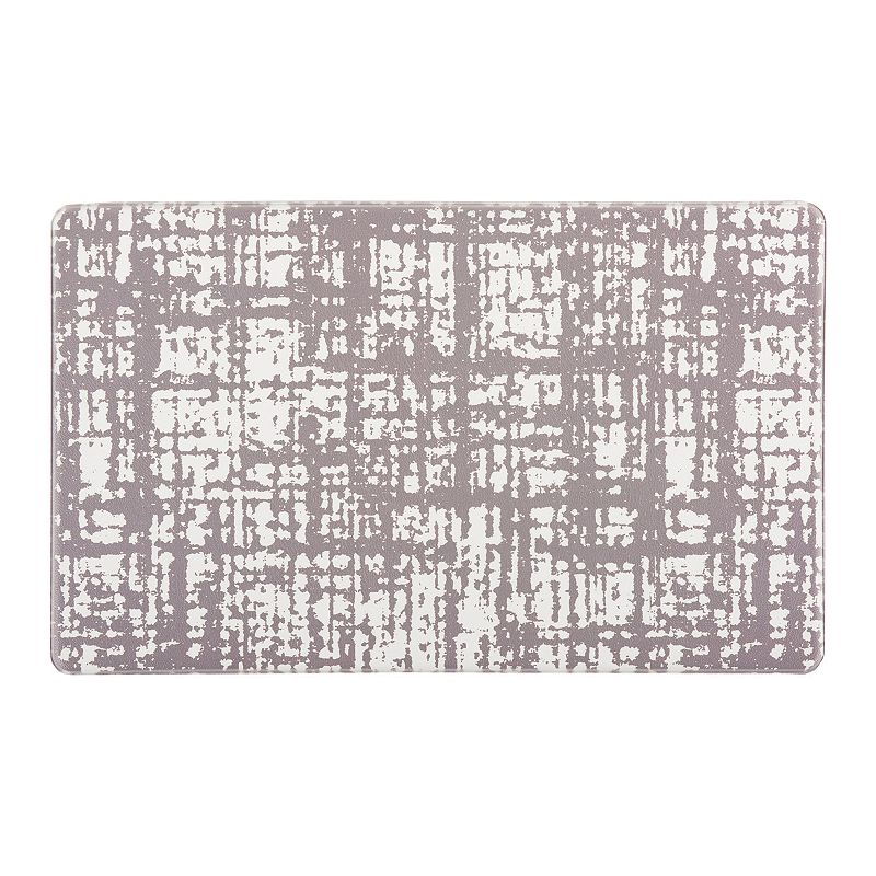 World Rug Gallery Stripe Textline 18x47 Gray Anti-Fatigue Standing Mat