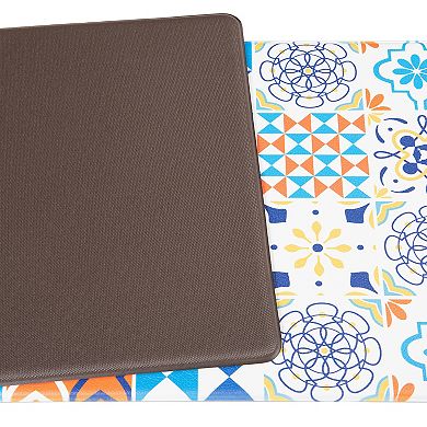World Rug Gallery Geometric Tile Anti-Fatigue Mat
