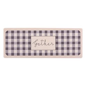 World Rug Gallery Gather Plaid 18'' x 47'' Anti-Fatigue Mat