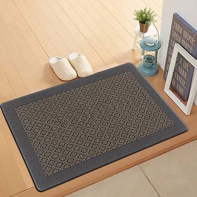 World Rug Gallery Geometric Textline Anti-Fatigue Mat