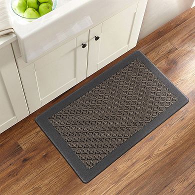 World Rug Gallery Geometric Textline Anti-Fatigue Mat