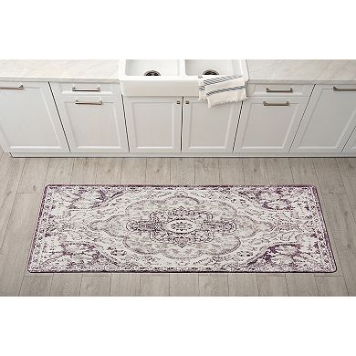 World Rug Gallery Distressed Bohemian 18'' x 47'' Anti-Fatigue Mat