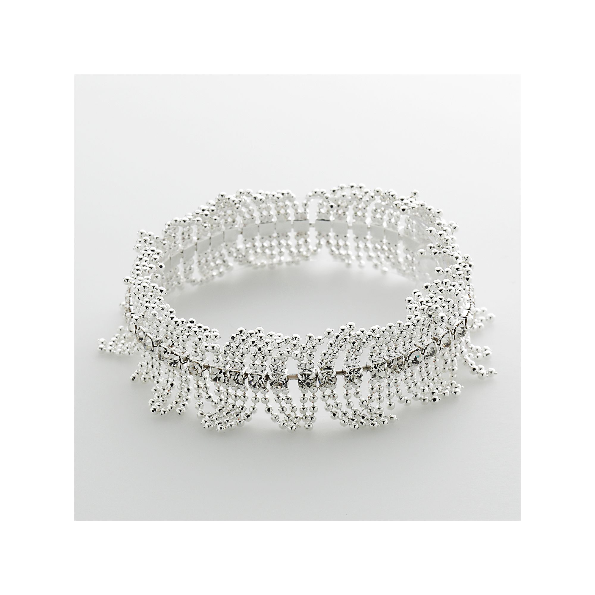Vieste Fringe Stretch Bracelet, Womens, Clear