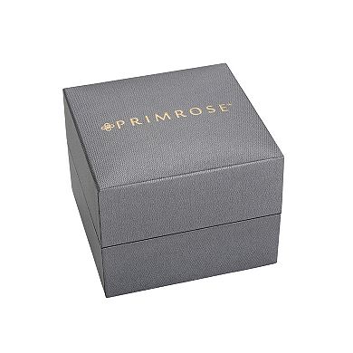 PRIMROSE Sterling Silver Oval Cubic Zirconia Ring