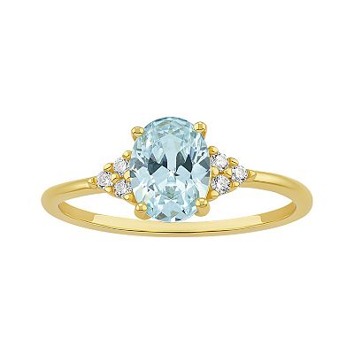 PRIMROSE Sterling Silver Brown White Cubic Zirconia Ring