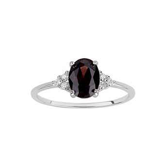 PRIMROSE Sterling Silver Oval Cubic Zirconia Ring