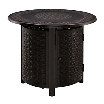 Fire Sense Hendricks Aluminum Round Propane Fire Pit