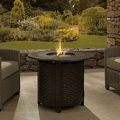 Fire Sense Hendricks Aluminum Round Propane Fire Pit