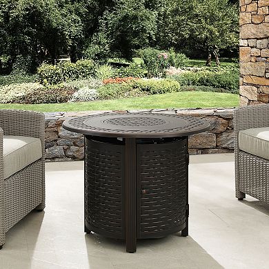 Fire Sense Hendricks Aluminum Round Propane Fire Pit