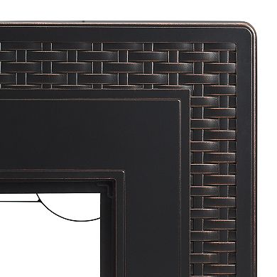 Fire Sense Albany Aluminum Rectangular Propane Fire Pit