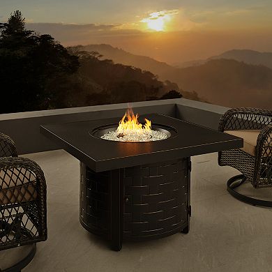 Fire Sense Henley Square Aluminum Propane Fire Pit
