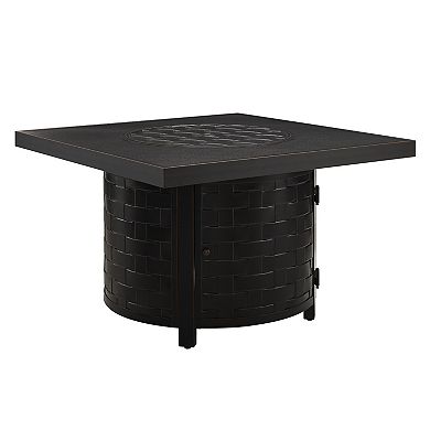 Fire Sense Henley Square Aluminum Propane Fire Pit