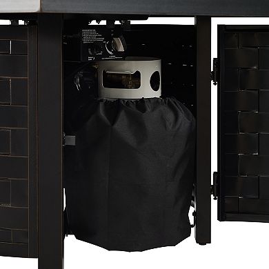 Fire Sense Henley Square Aluminum Propane Fire Pit