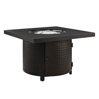 Fire Sense Clayton Square Aluminum Propane Fire Pit