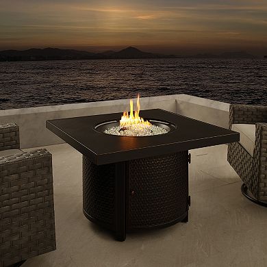 Fire Sense Clayton Square Aluminum Propane Fire Pit