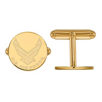Men's LogoArt Sterling Silver United States Air Force Sterling Silver Cuff Links
