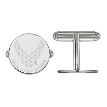 Men's LogoArt Sterling Silver United States Air Force Sterling Silver Cuff Links