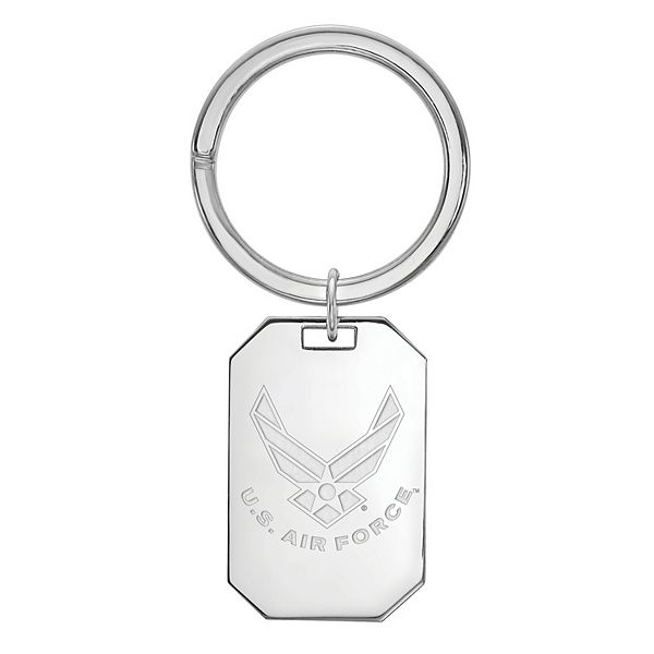 LogoArt Sterling Silver United States Air Force Key Chain