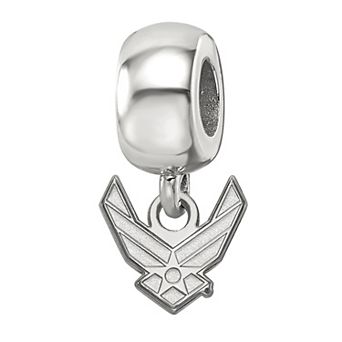 LogoArt Sterling Silver United States Air Force Extra Small Bead Charm