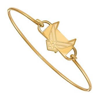 LogoArt Sterling Silver United States Air Force Bangle Bracelet