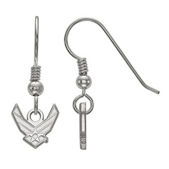 LogoArt Sterling Silver United States Air Force Extra Small Dangle Earrings