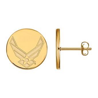 LogoArt Sterling Silver United States Air Force Extra Small Logo Stud Earrings