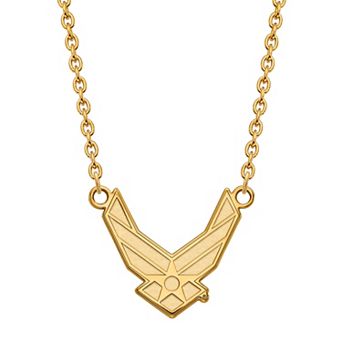 LogoArt Sterling Silver United States Air Force Logo Pendant Necklace