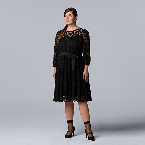 Kohls black 2025 lace dress