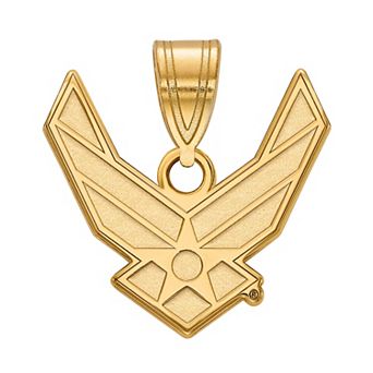 LogoArt Sterling Silver United States Air Force Medium Logo Pendant Necklace