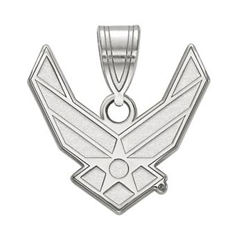 LogoArt Sterling Silver United States Air Force Medium Logo Pendant Necklace