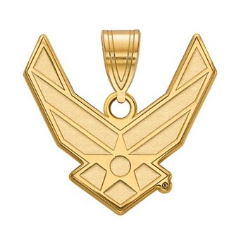 LogoArt Sterling Silver United States Air Force Large Logo Pendant