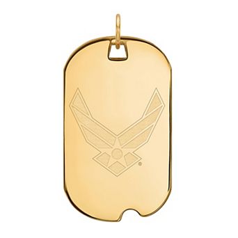 LogoArt Sterling Silver United States Air Force Dog Tag Pendant
