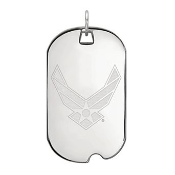 LogoArt Sterling Silver United States Air Force Dog Tag Pendant
