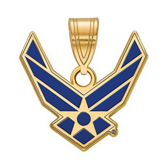 LogoArt Sterling Silver Enameled United States Air Force Small Logo Pendant