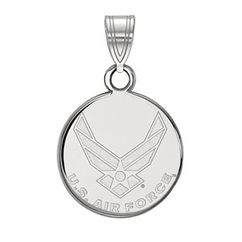 LogoArt Sterling Silver United States Air Force Small Disc Pendant