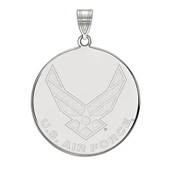 LogoArt Sterling Silver United States Air Force Disc Pendant